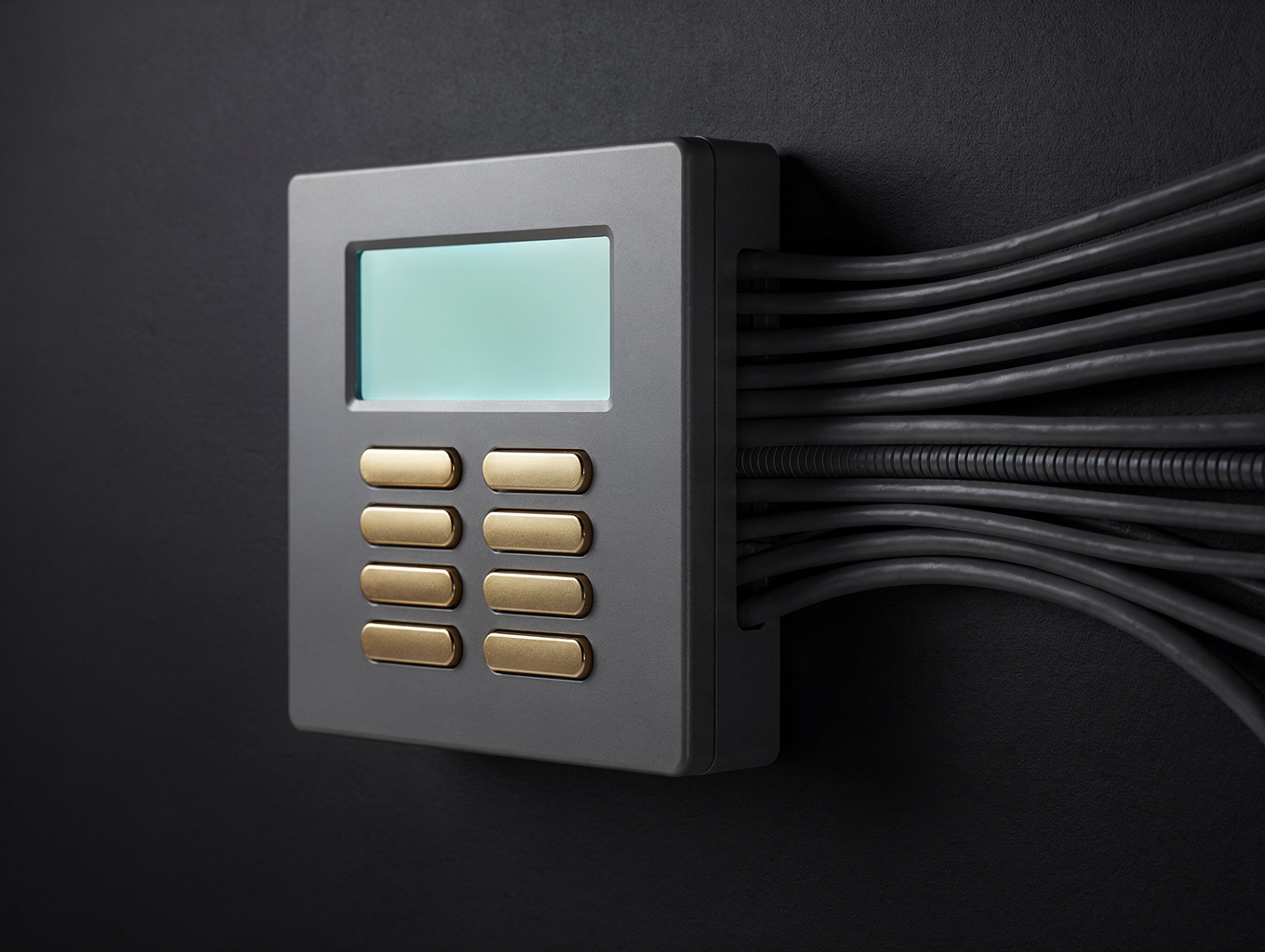 Commercial alarm system control panel and keypad interface