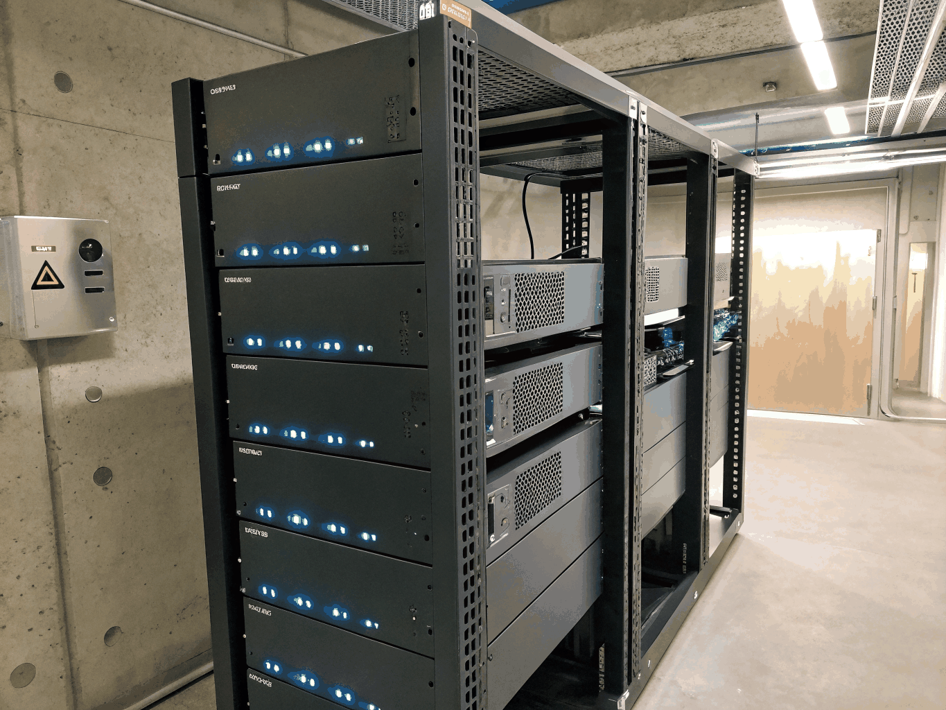 Security data networking and power backup hardware