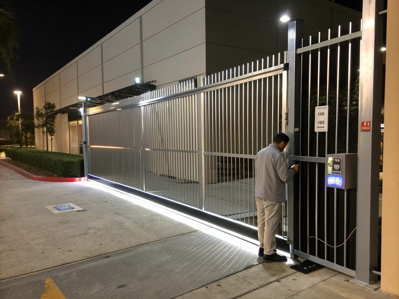 Linear swing gate actuator arm for automated gates